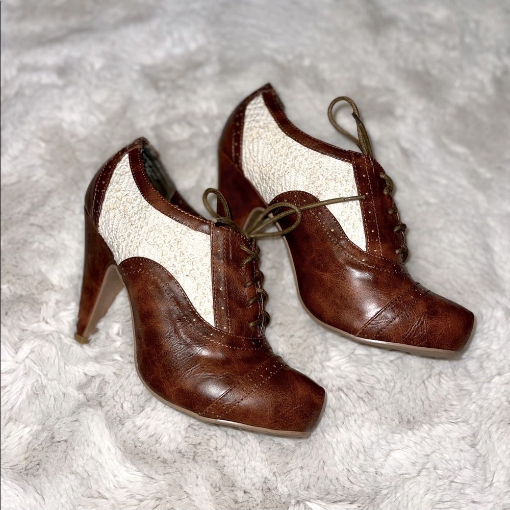 Not Rated | Platform Oxford Heels | 10